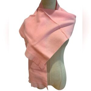 70s NWOT PALE PINK LAMBSWOOL SCARF MINIMALIST LAGENLOOK VIBE 11"W X 55"L